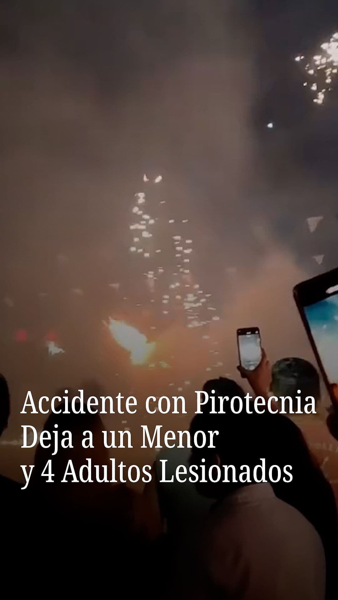 Pirotecnia Deja un Menor y 4 Adultos Lesionados