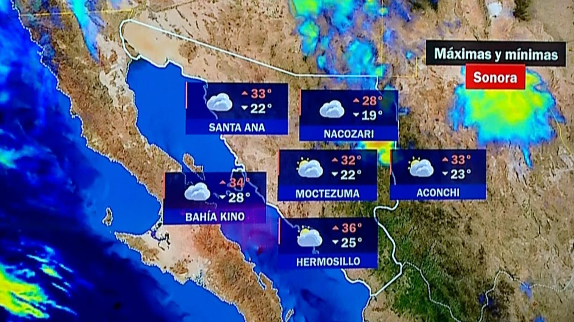 Clima en Sonora: Pronóstico de Hoy Jueves 13 de Agosto del 2026