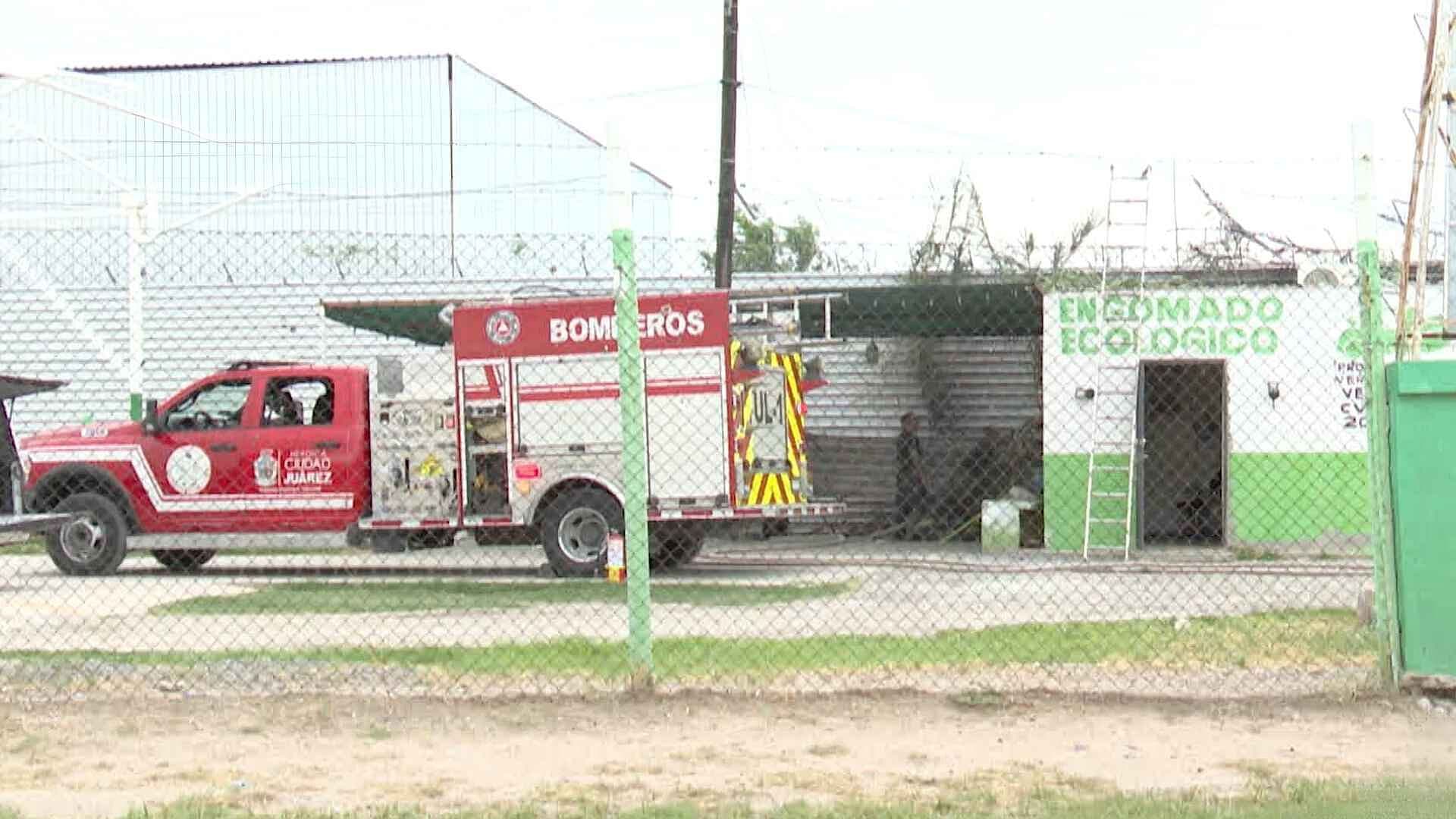 Se Registró Incendio en Centro de Verificación Vehicular de Ciudad Juárez