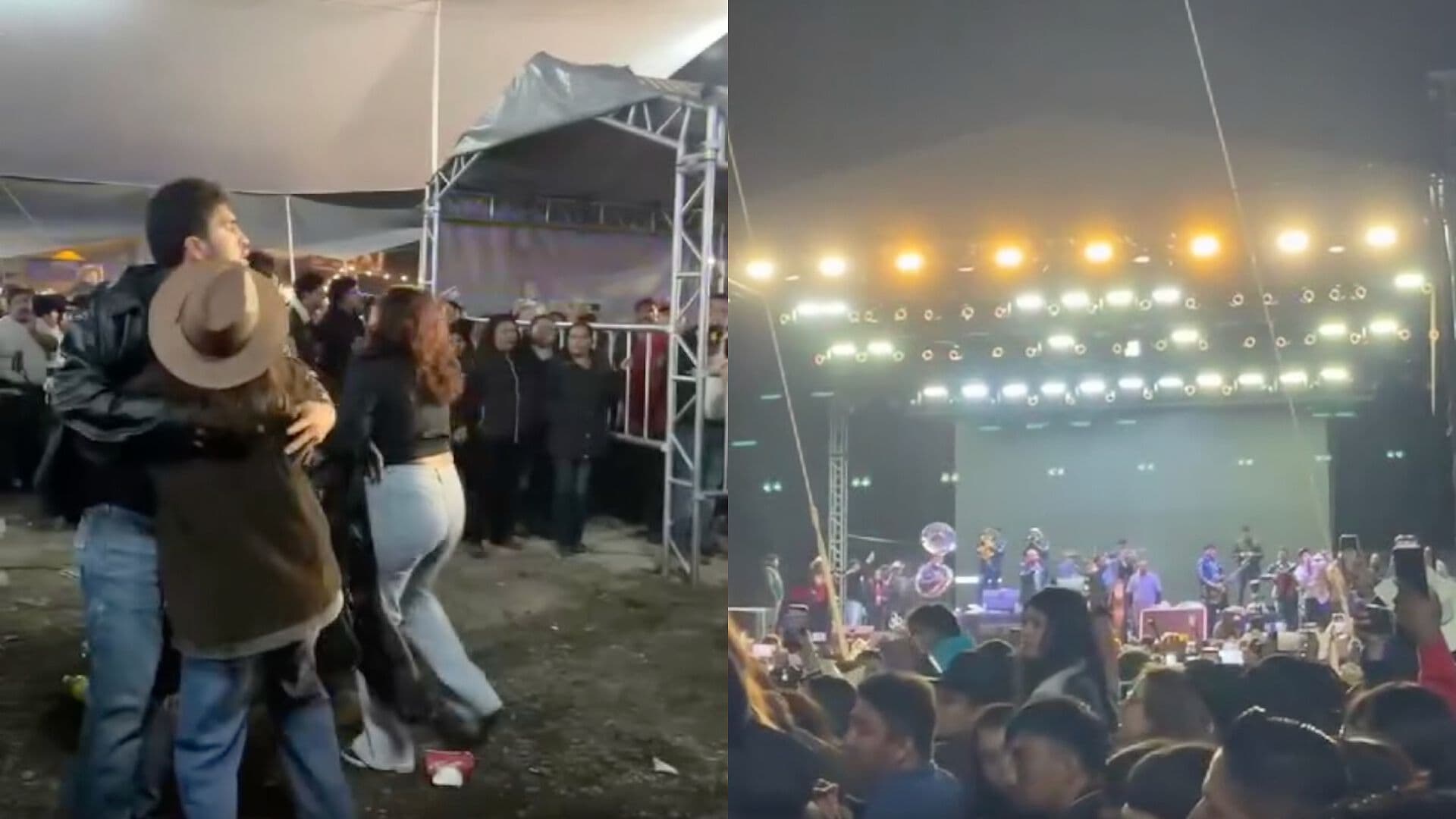 Riña Golpes entre Hombres en Baile de la Feria de Amozoc 2026 en Puebla