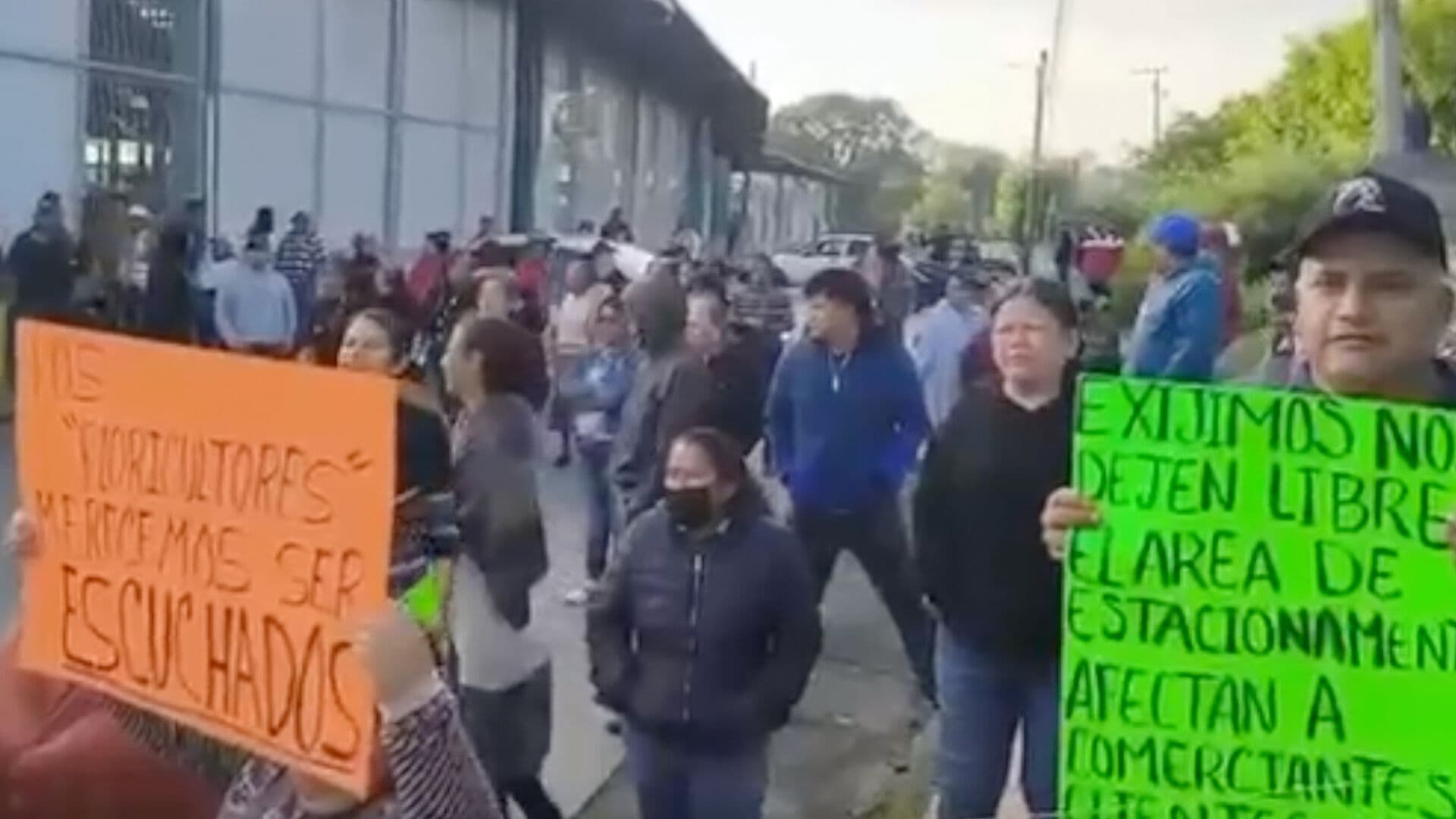 Manifestación Comerciantes Mercado Tenango de las Flores Huauchinango Puebla