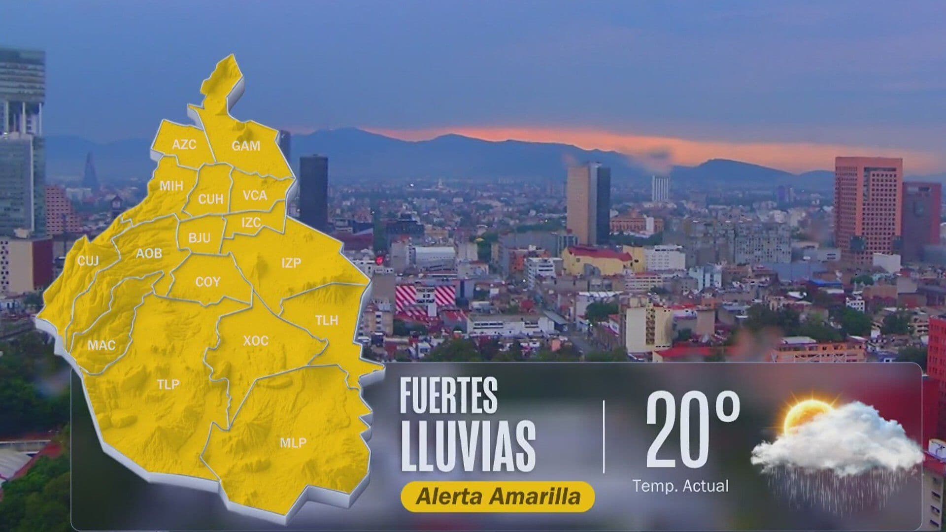 Activan Alerta Amarilla por Fuertes Lluvias y Caída de Granizo en Toda la CDMX