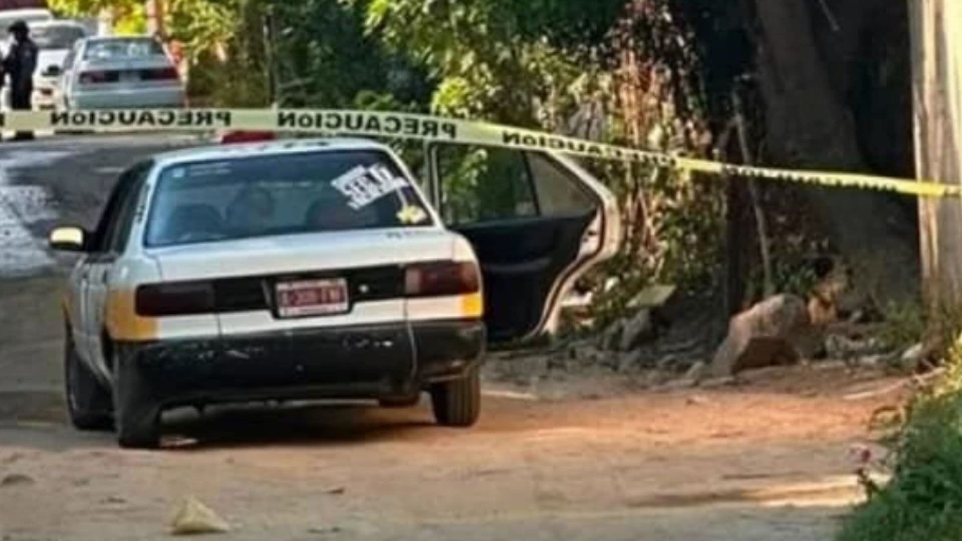 Hallan a Dos Personas Asesinadas Dentro de Taxi en Guerrero