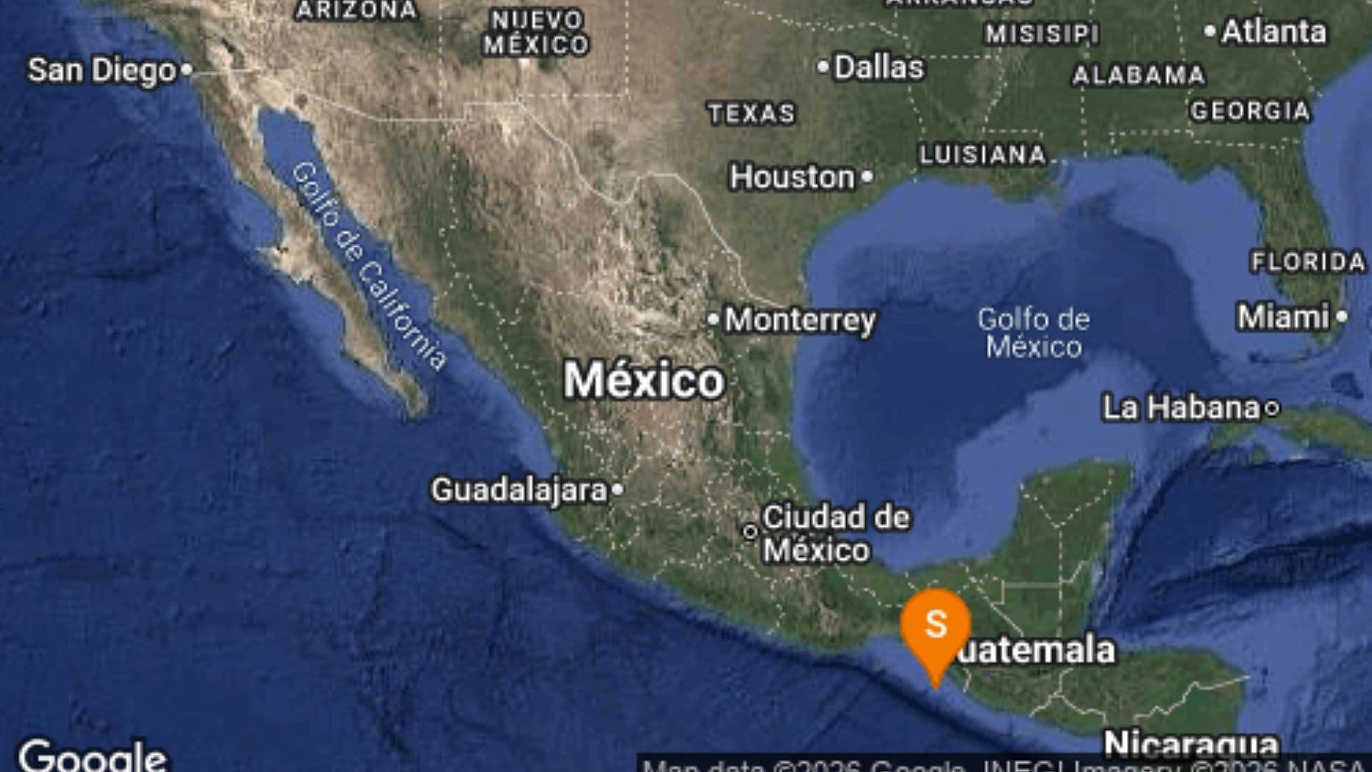 Sismo de Magnitud 4.9 Sacude Chiapas; Epicentro Ocurrió Cerca de Mapastepec