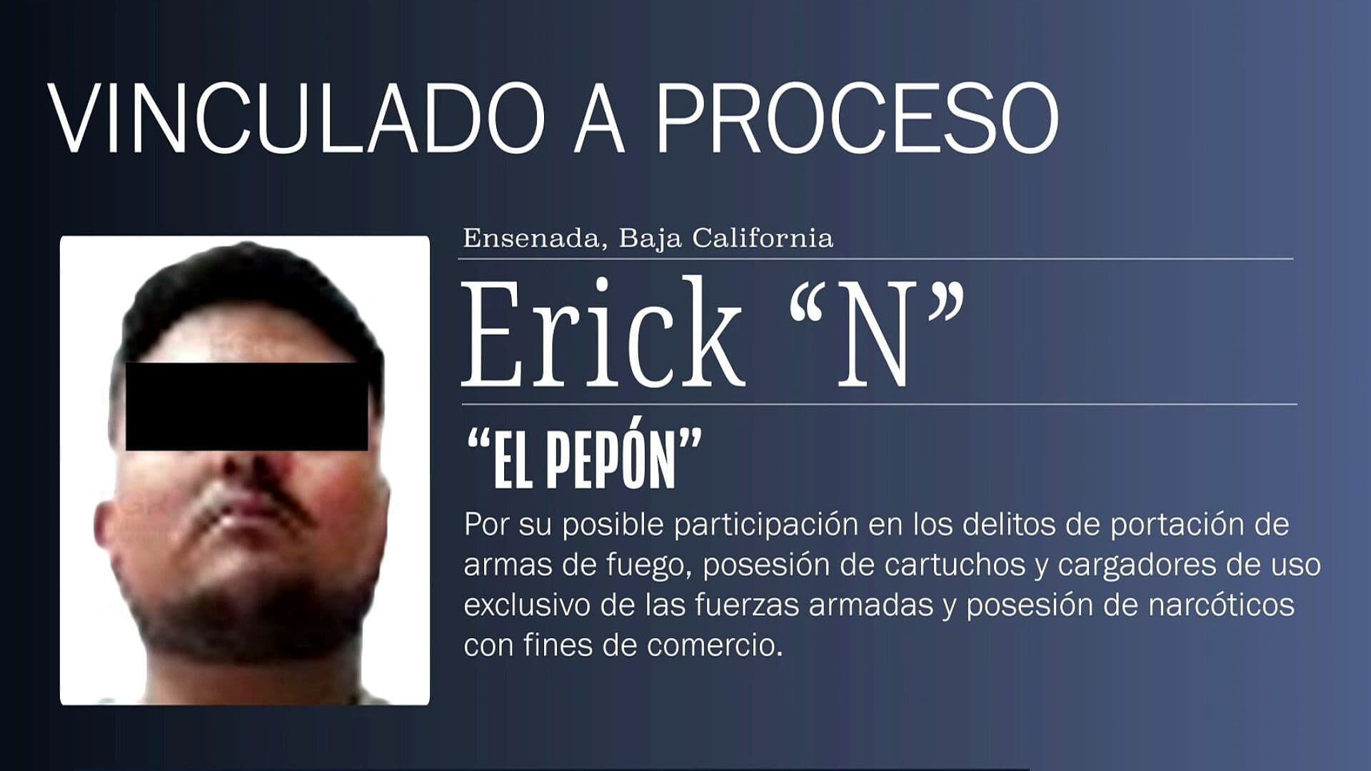 Vinculan a Proceso a "El Pepón" por Armas y Presunta Posesión de Drogas en Ensenada