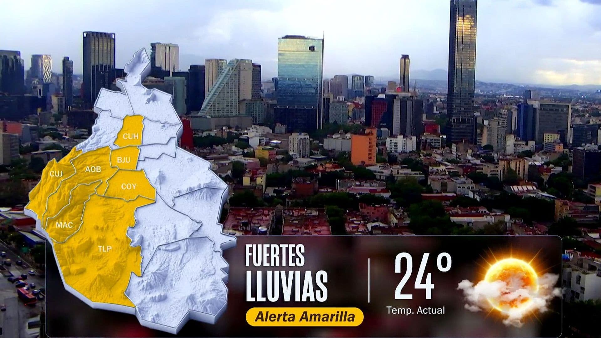 Lluvias Activan Alerta Amarilla en Siete Alcaldías de la CDMX