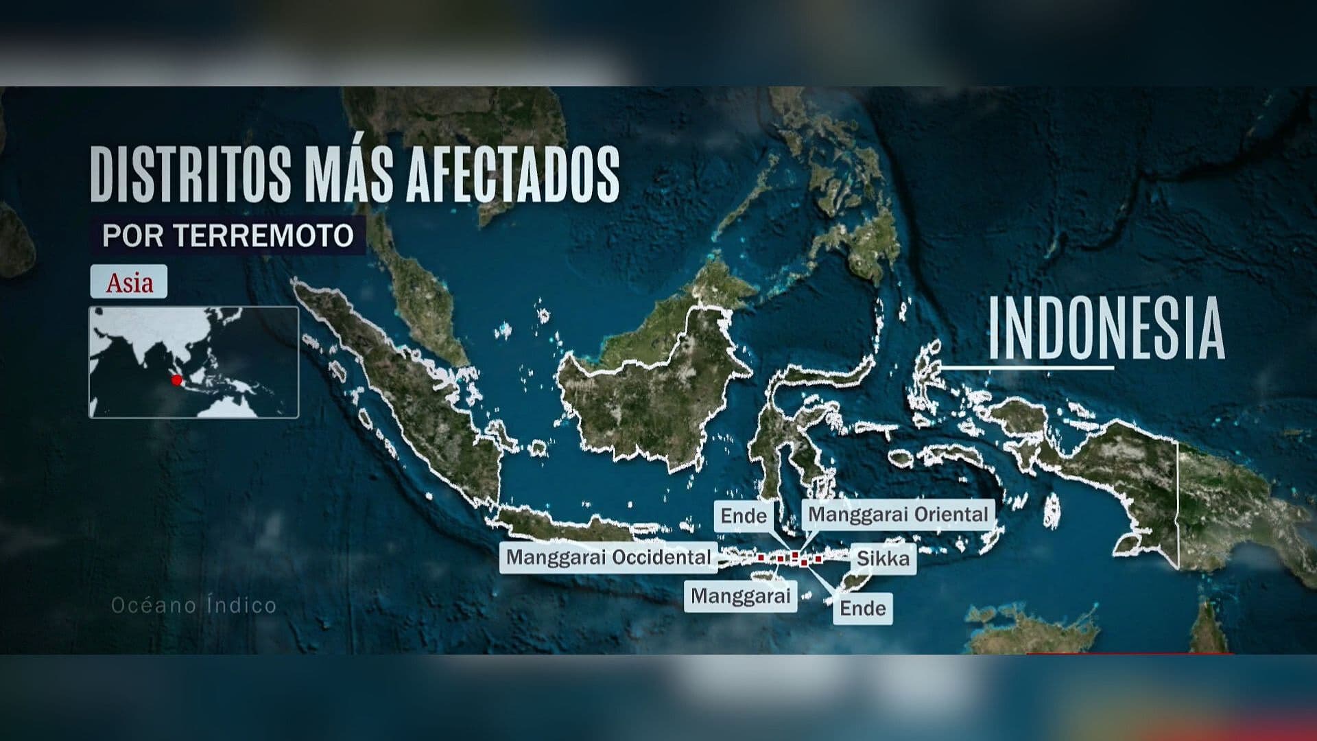 Sismo de Magnitud 7.7 en Indonesia Deja 53 Muertos y 130 Heridos