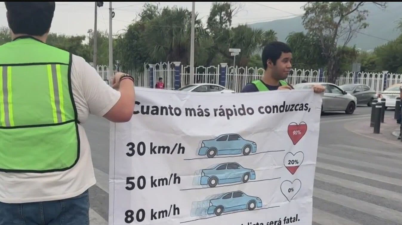 Realiza MOVAC Campaña de Respeto a Peatones en Monterrey