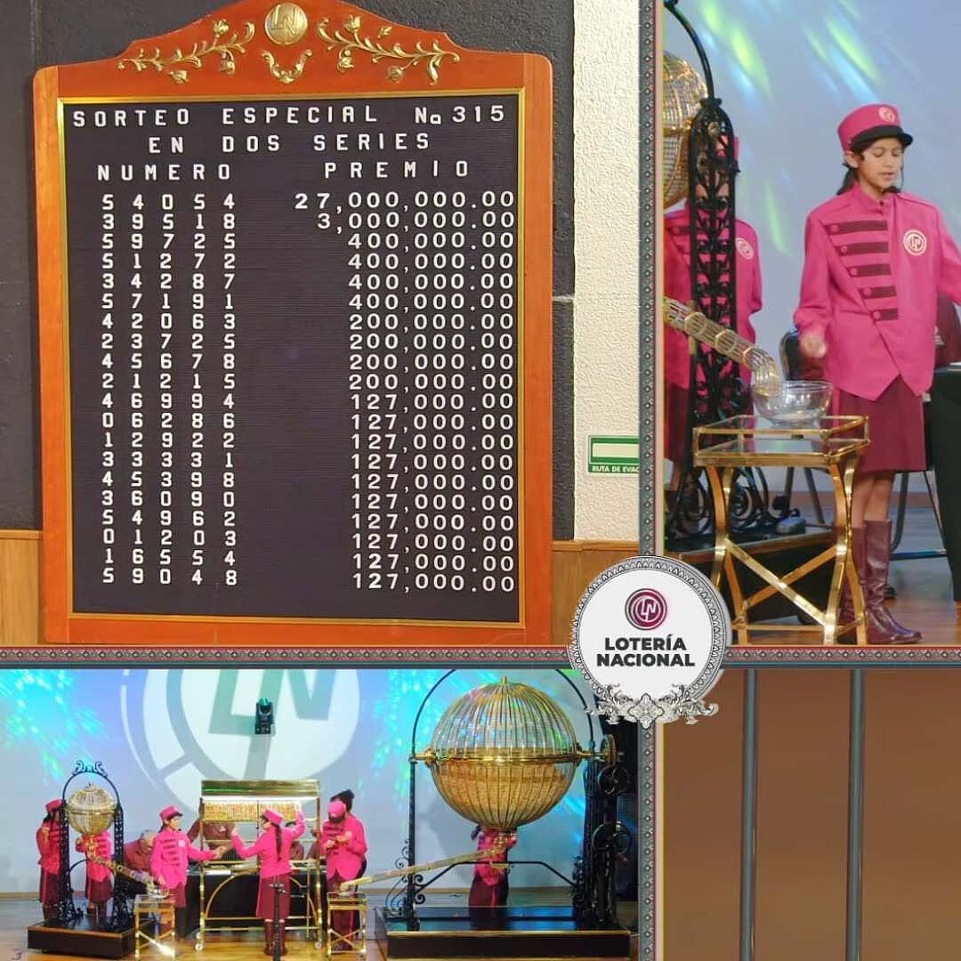 ¿Cuál fue el Número Ganador del Premio Mayor del Sorteo Especial 315 de la Lotería Nacional?