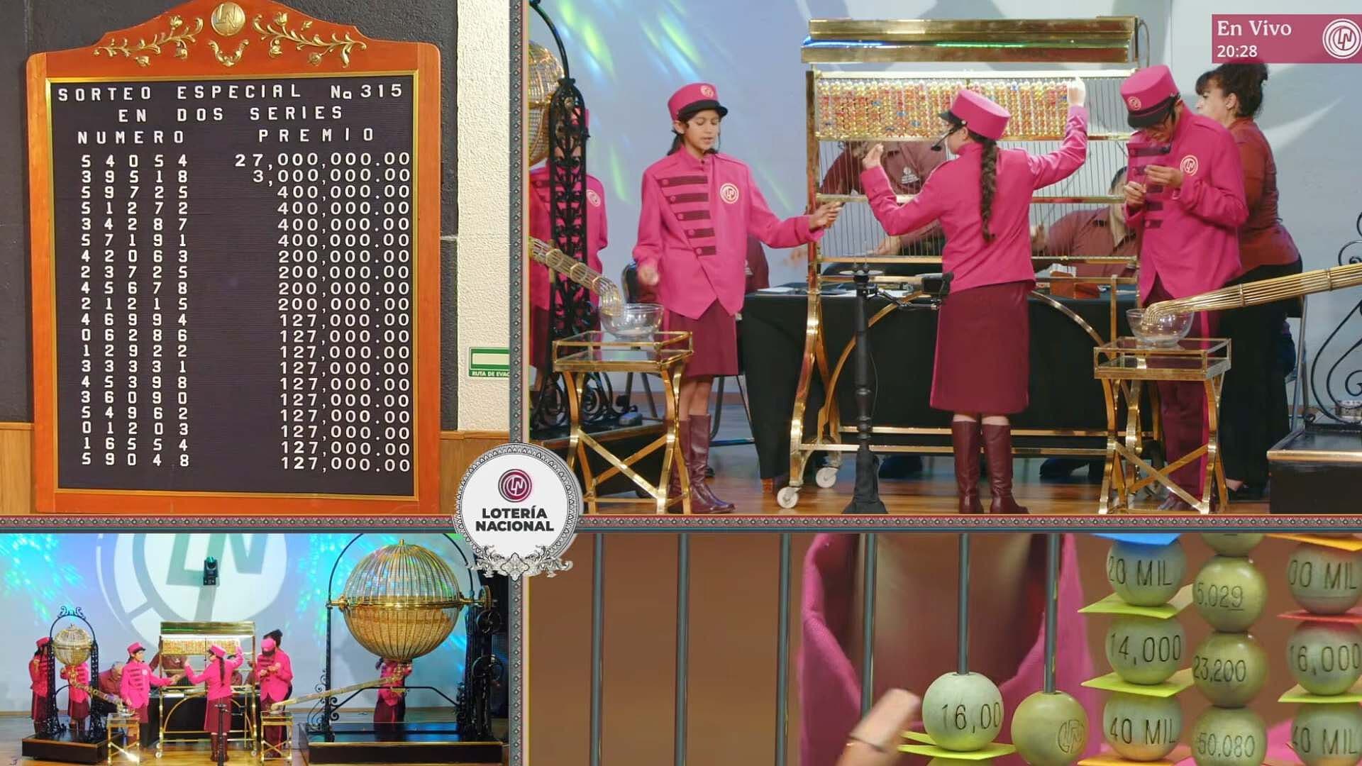 Resultados Sorteo Especial 315 de Hoy 18 de Agosto del 2026 de la Lotería Nacional