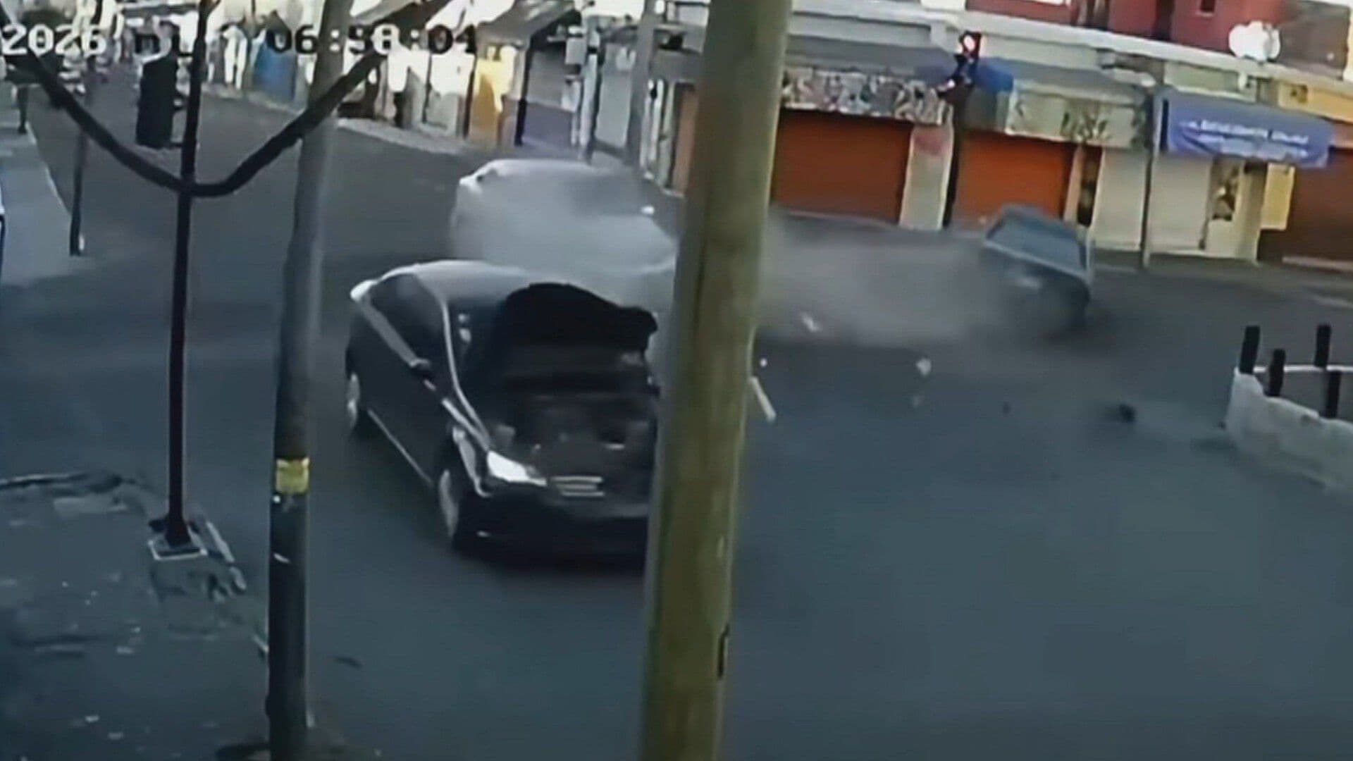 Video: Captan Aparatoso Choque en Calles de la Ciudad de Puebla