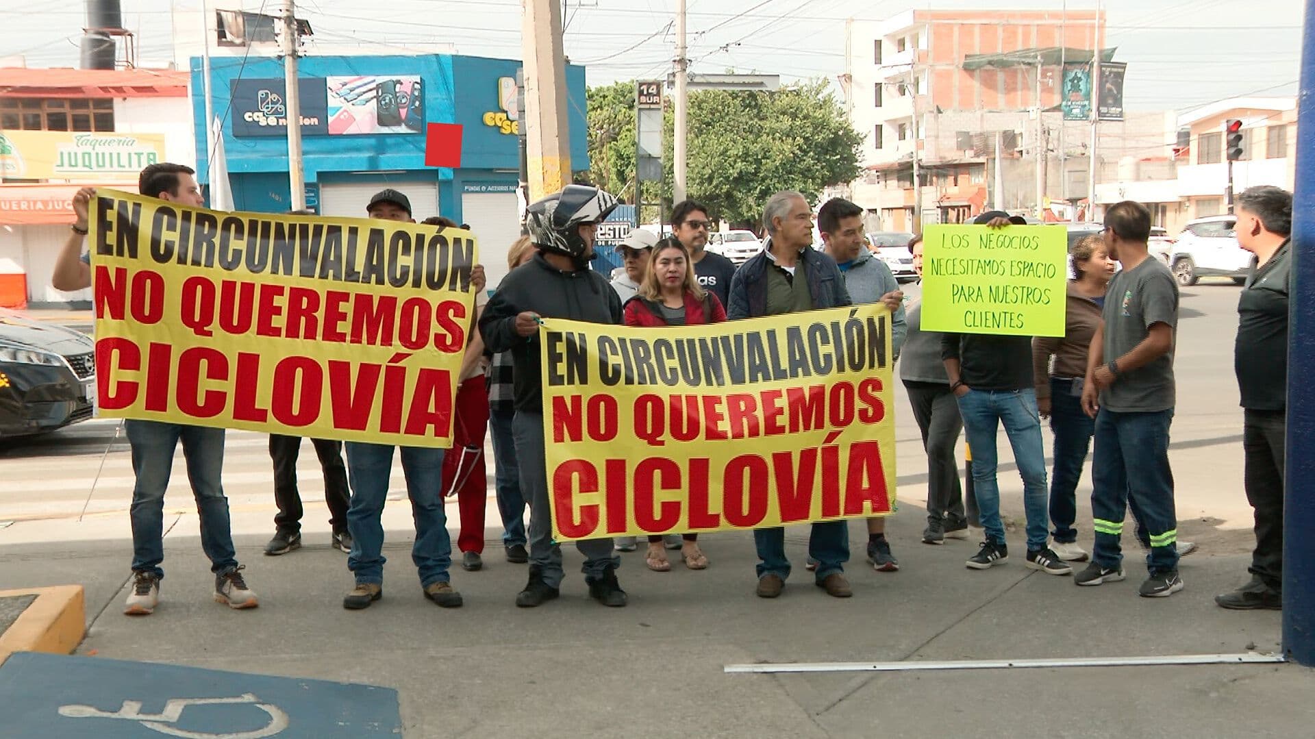 Manifestación Jardines San Manuel Ciclovía Bulevar Circunvalación Puebla