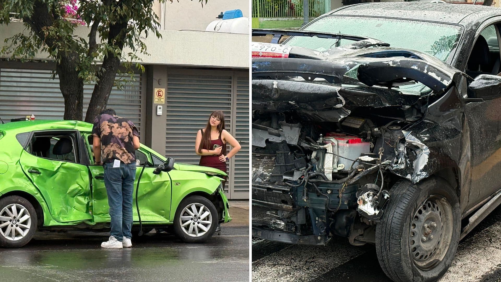 Choque entre Dos Autos Deja a Dos Jóvenes Lesionados en Azcapotzalco, CDMX