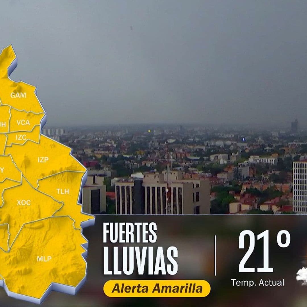 Activan Alerta Amarilla por Lluvias, Viento y Granizo en las 16 Alcaldías de CDMX