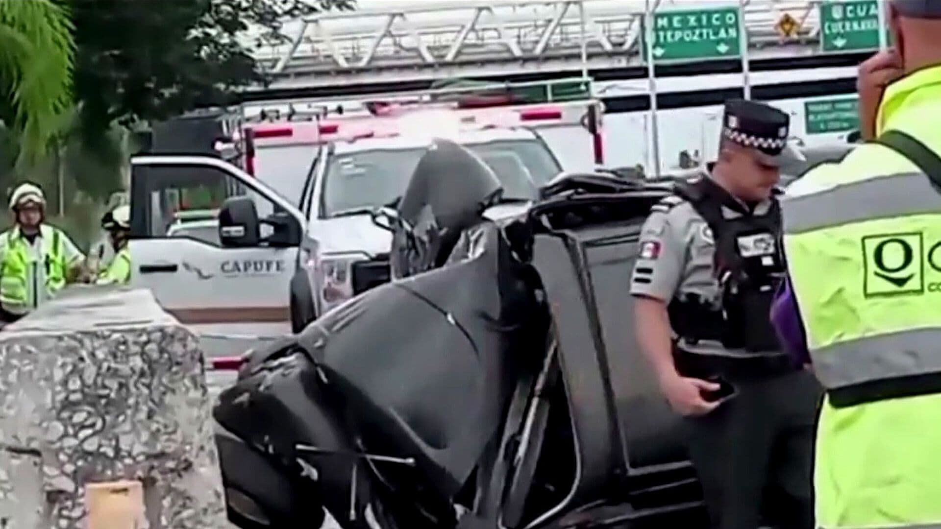 Automovilista Muere tras Chocar y Volcar en el Paso Exprés de Cuernavaca