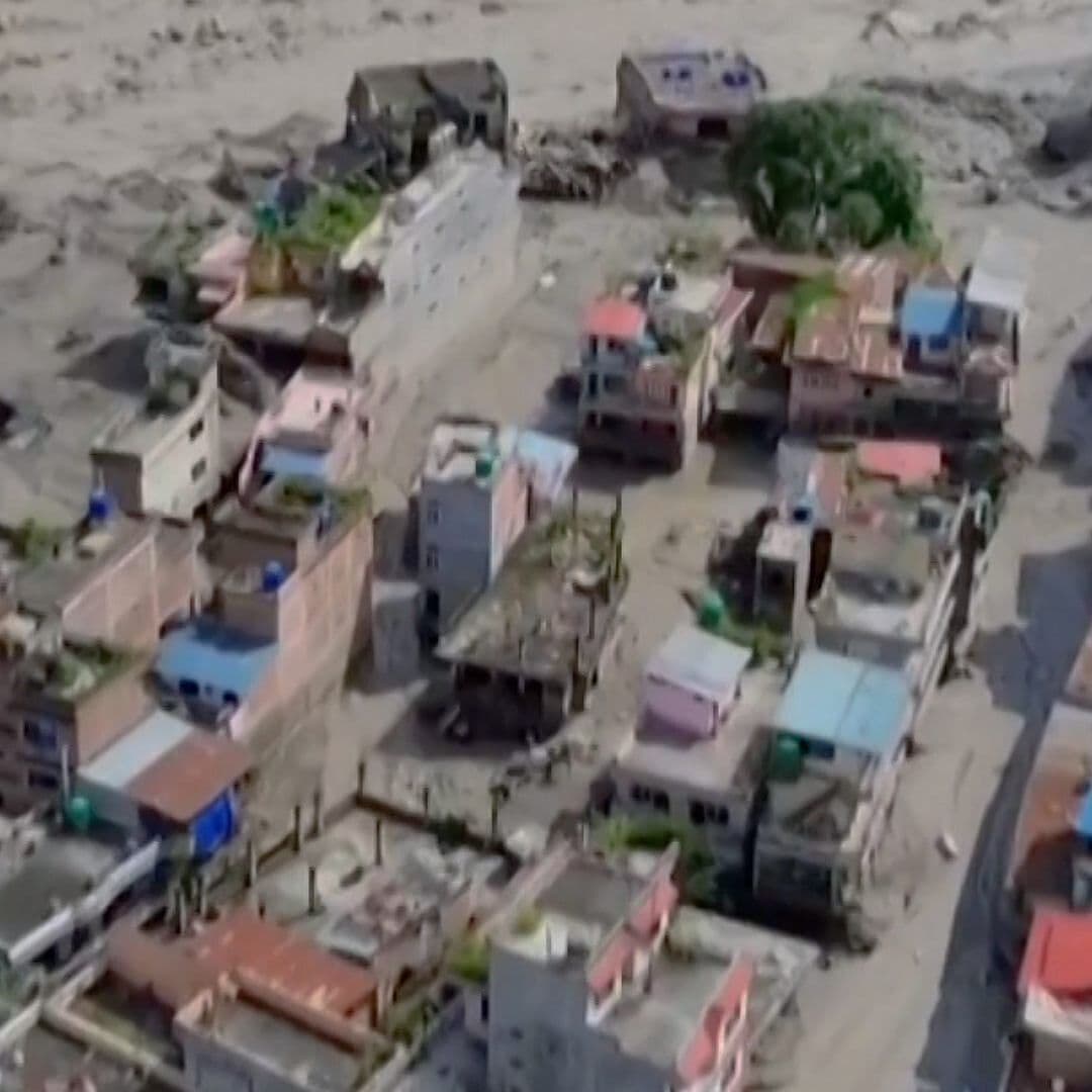 Dron Muestra Nepal Después de las Inundaciones