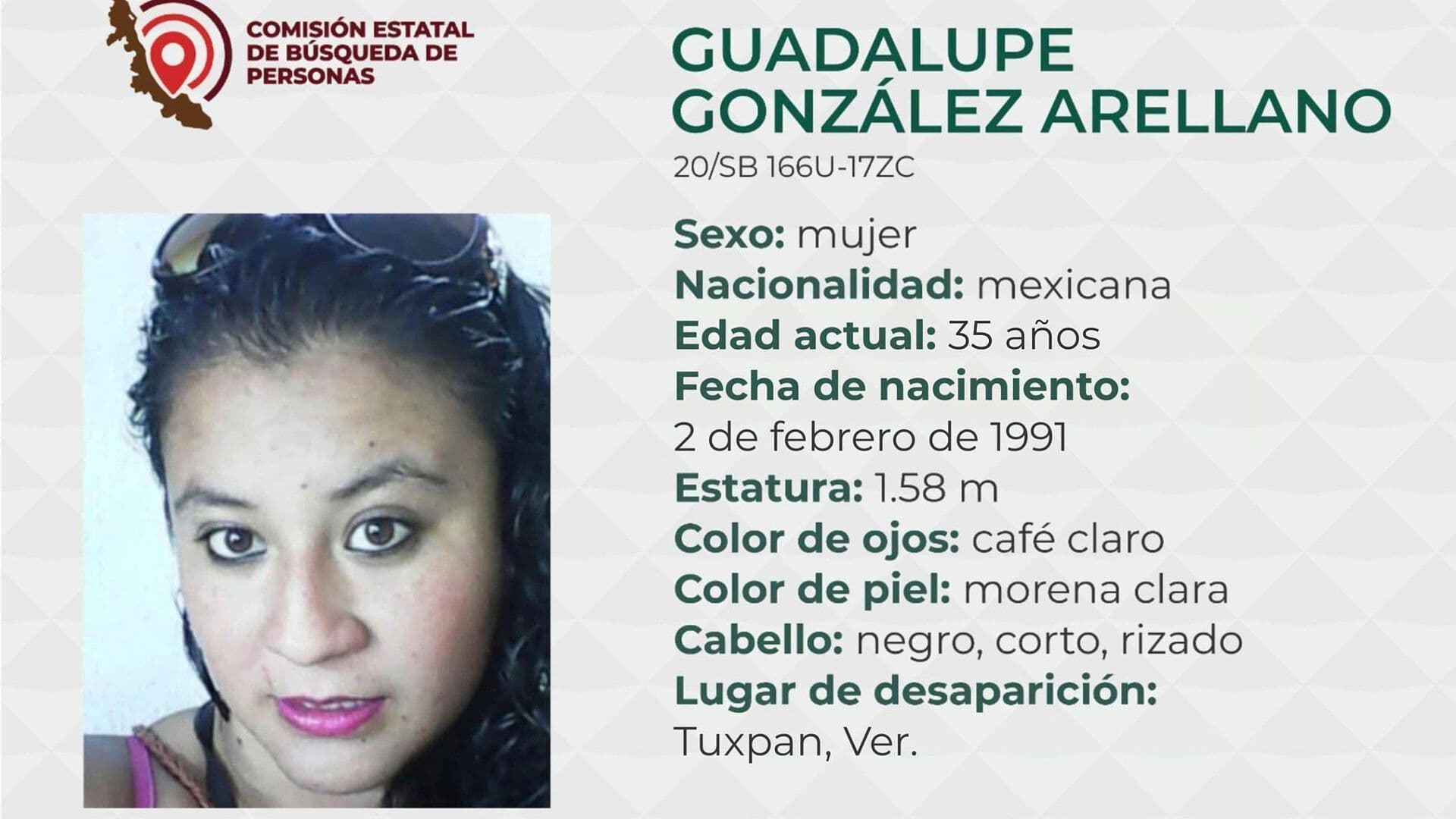 Continúa la Búsqueda de Guadalupe González Arellano Alias 'Gretel' a Nueve Años de su Desaparición en Tuxpan Veracruz