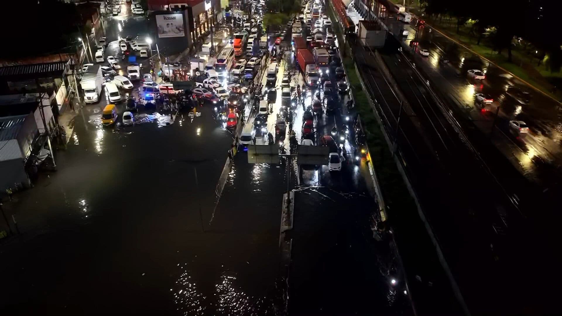 Dron de N+ Muestra Afectaciones por Inundación en Calzada Zaragoza