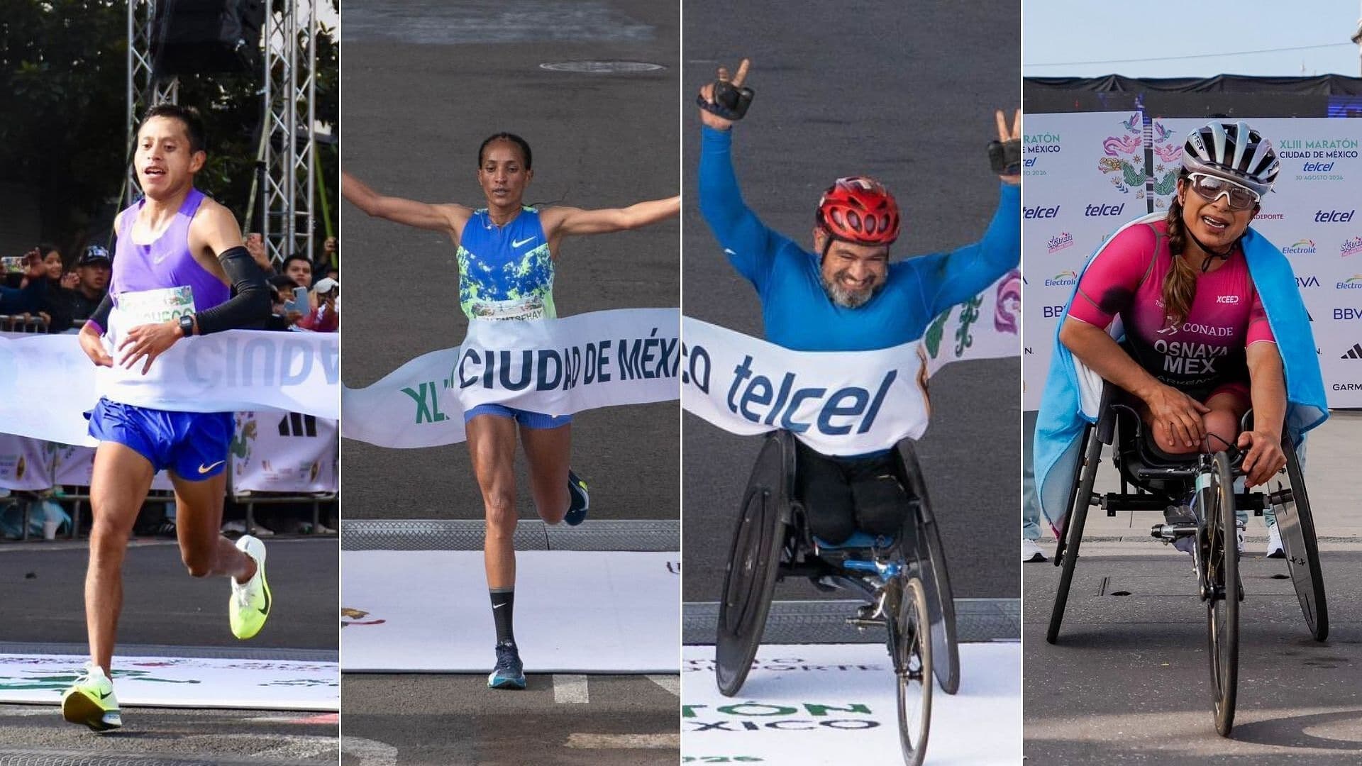 Pacheco, Asefa, Valdovinos y Osnaya Conquistan el Maratón de la CDMX