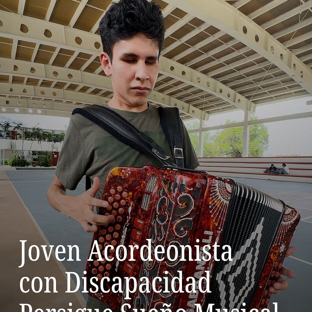 Joven Acordeonista con Discapacidad Persigue Sueño Musical