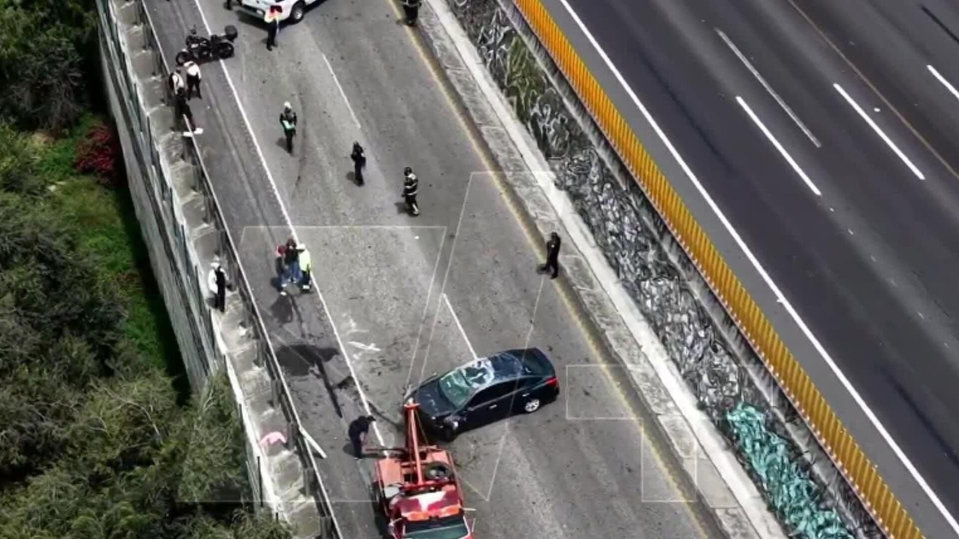Volcadura Provoca Cierre y Tránsito Intenso en Carriles Laterales de la México-Puebla