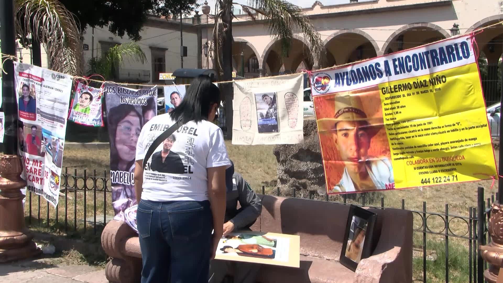 Colocan Fichas de Personas Desaparecidas en el Santuario de Guadalupe de SLP