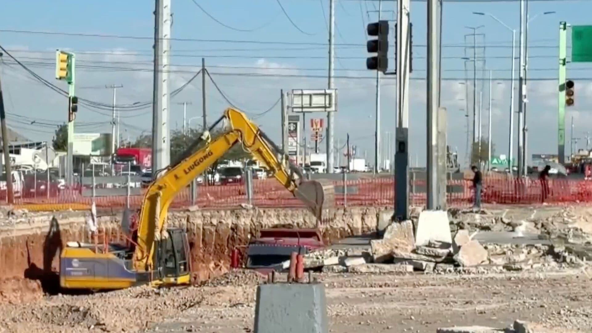 Genera Embotellamientos Inicio de Obra Vial al Norte de la Ciudad de Chihuahua