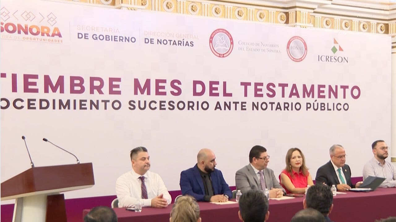 Anuncian el Mes del Testamento en Sonora
