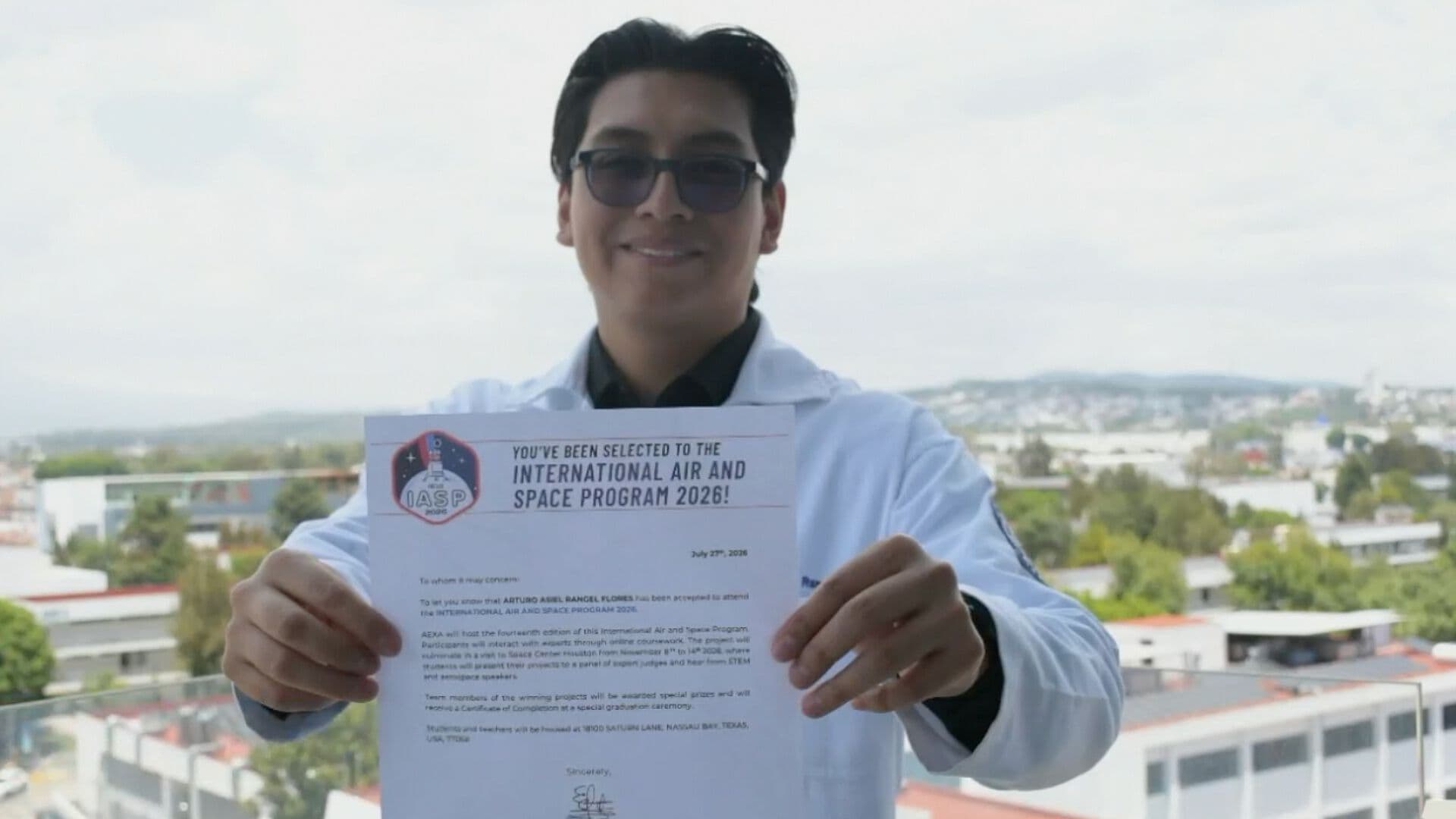 Arturo Asiel Rangel Flores Estudiante Egresado BUAP Puebla Programa Internacional Cáncer