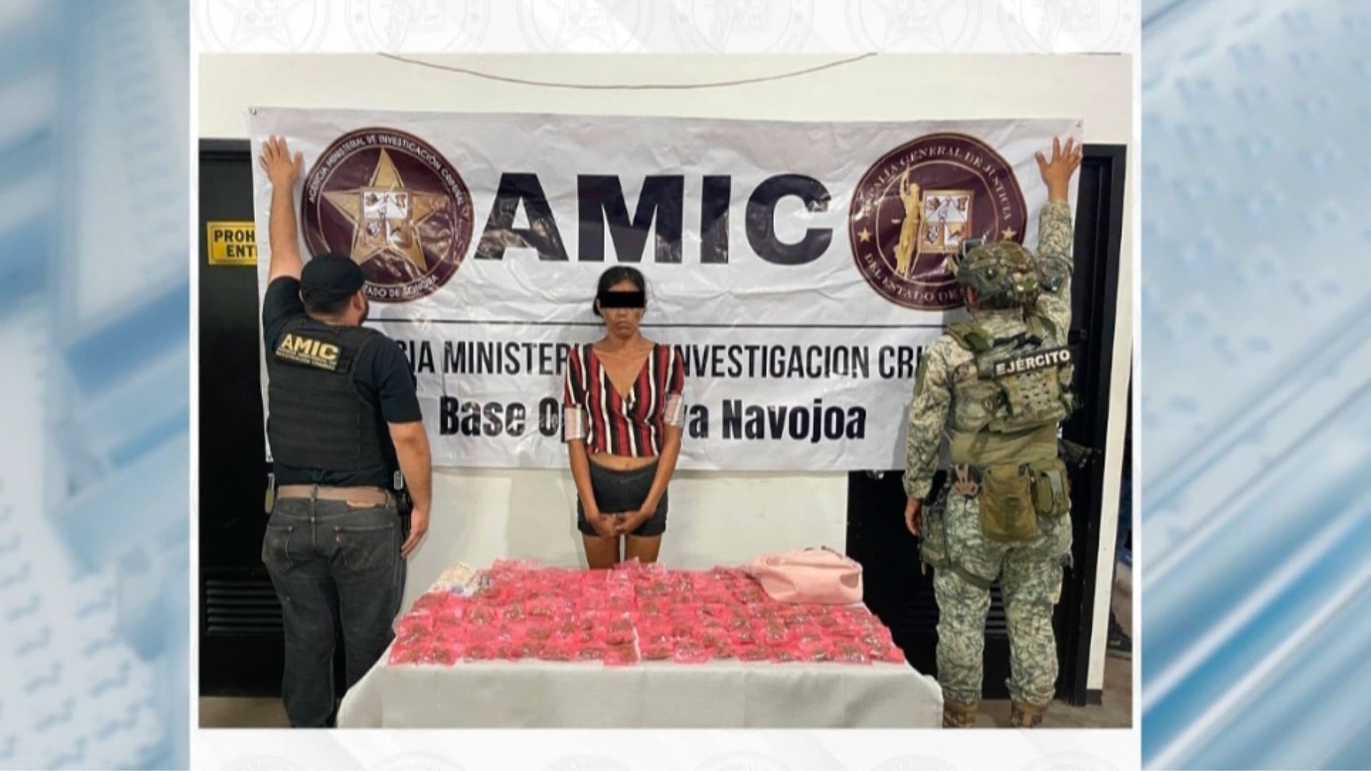 Mujer Detenida en Posesión de Más de 100 Dosis de Droga en Navojoa, Sonora