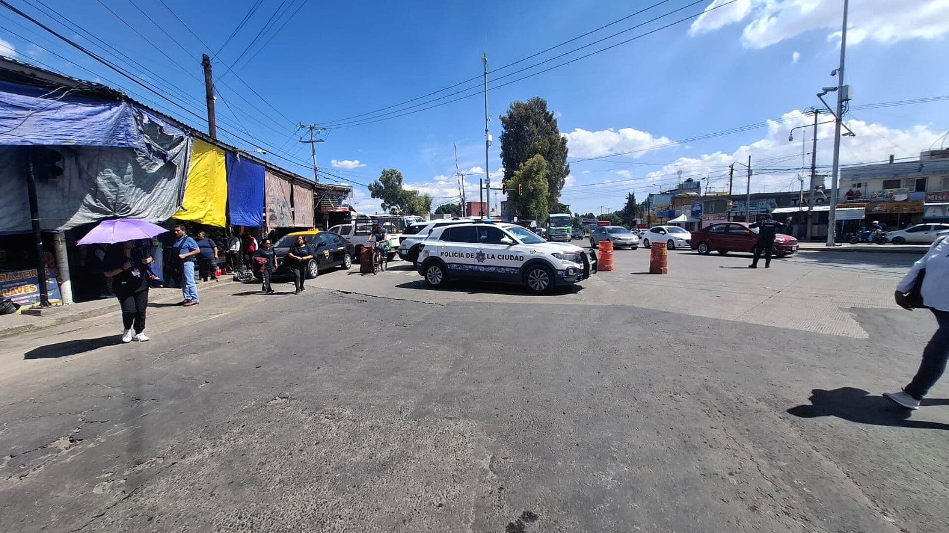 Movilización Policial por Supuesta Riña y un Herido en Mercado Hidalgo de Puebla