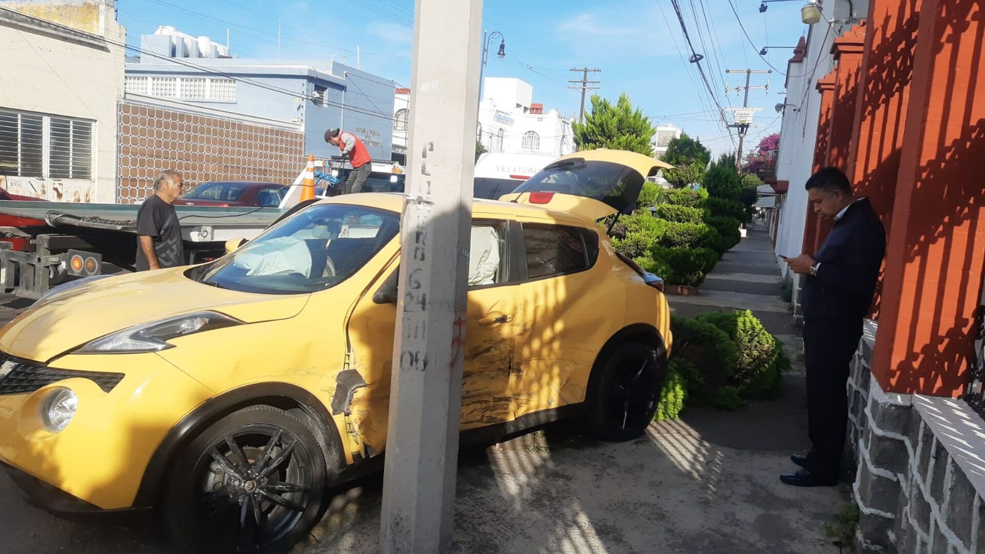 Dos Heridos Accidente Vial 15 Poniente entre 9 y 11 Sur Centro Histórico Puebla