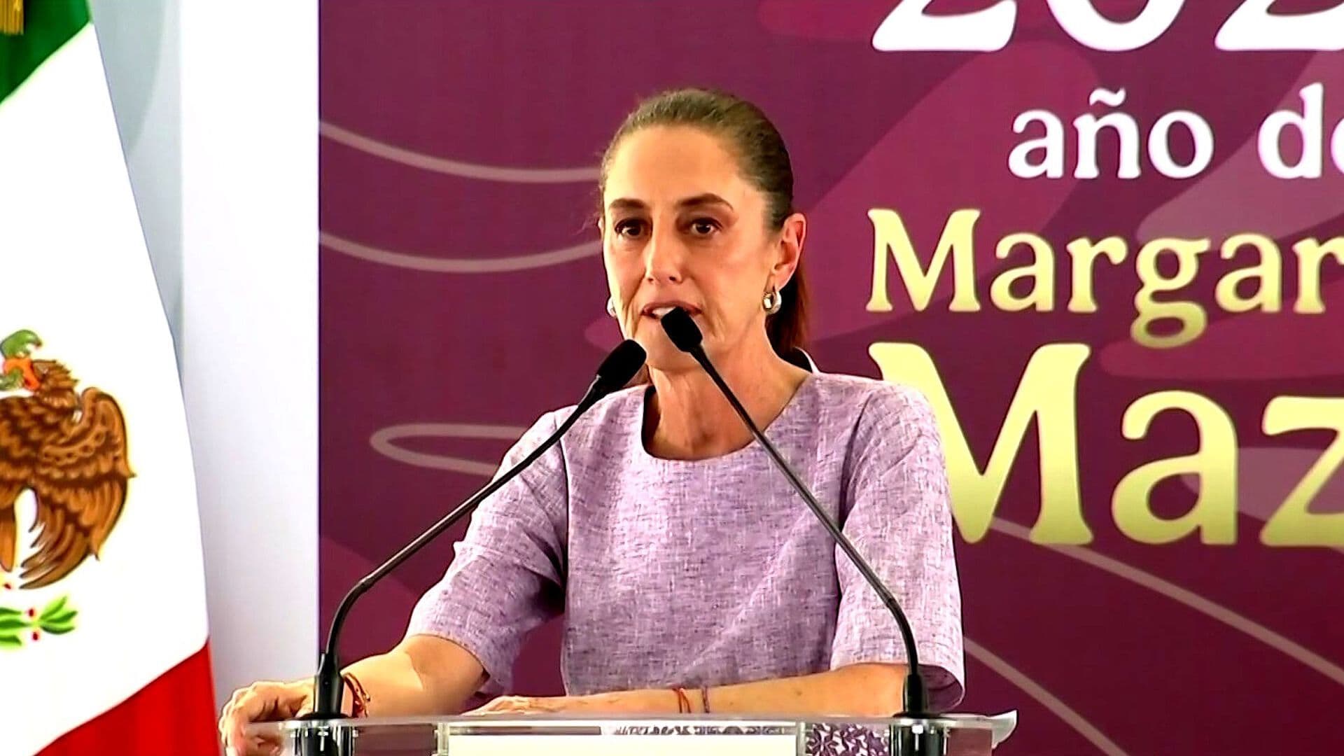 Manifestantes Interrumpen a Sheinbaum durante Evento “Honestidad y Resultados” en Colima