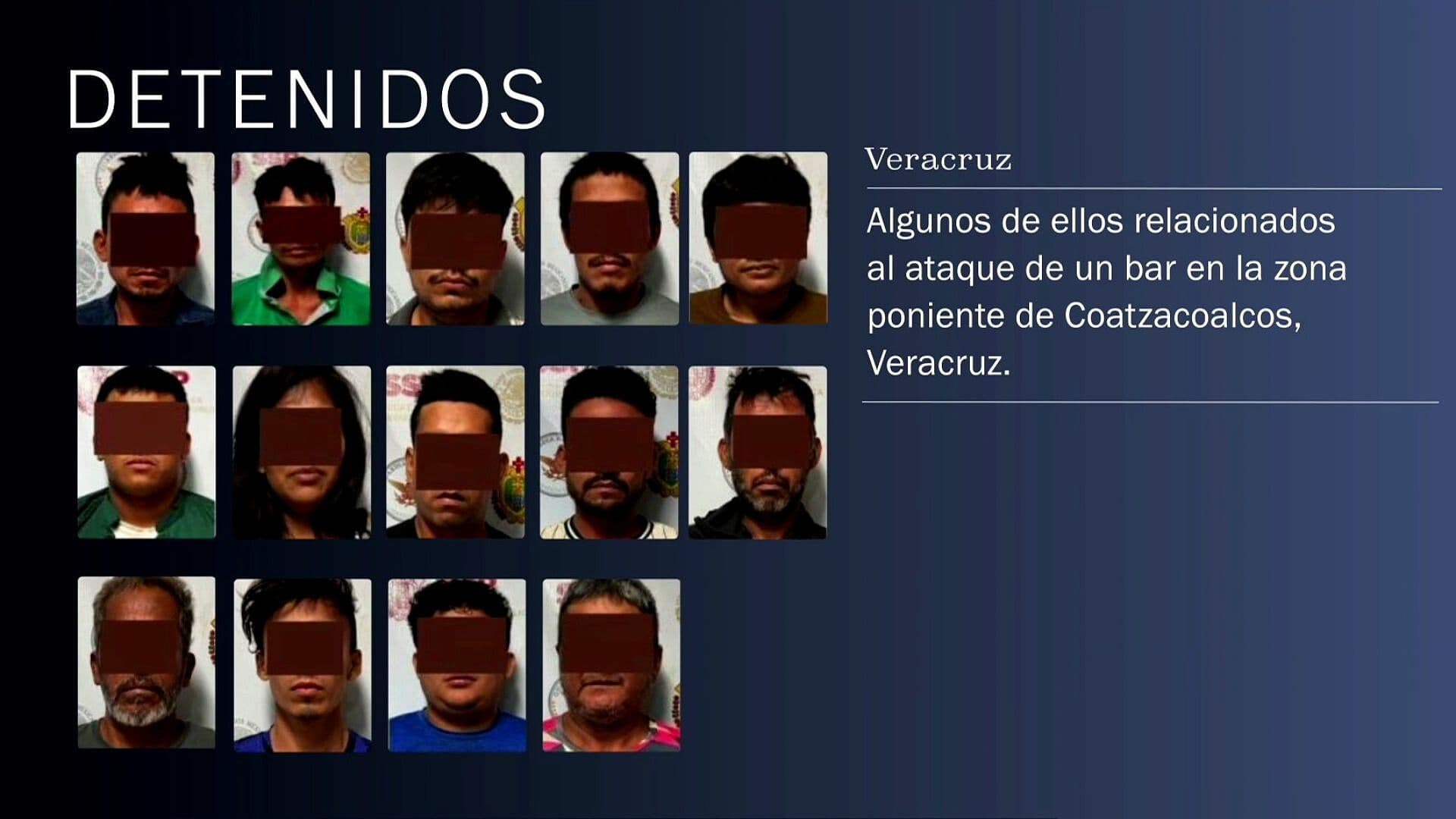 Cateos Dejan 15 Presuntos Delincuentes Detenidos en Coatzacoalcos, Veracruz
