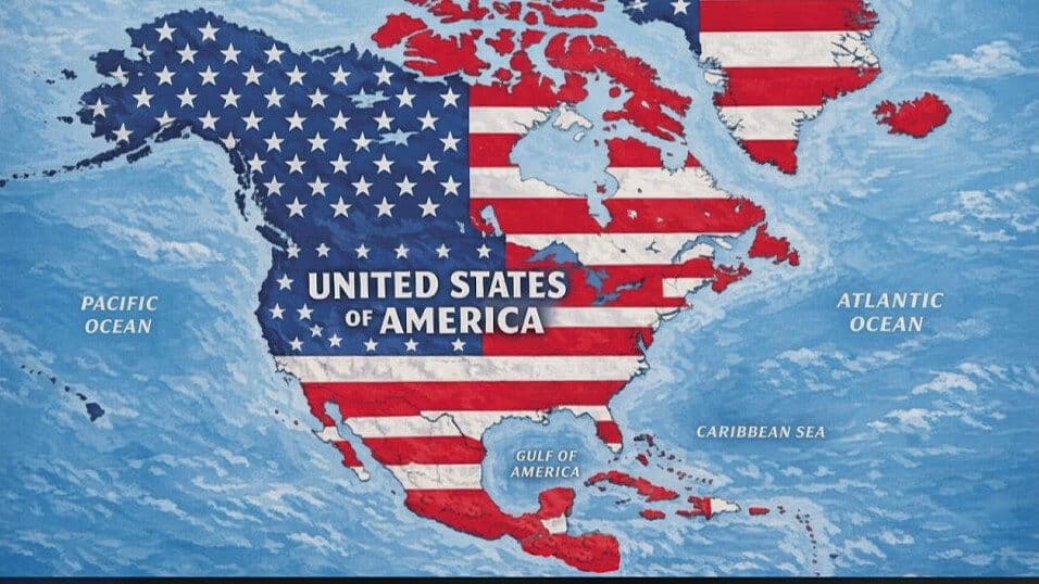 Trump Publica Mapa Donde México y Canadá son Parte de Estados Unidos
