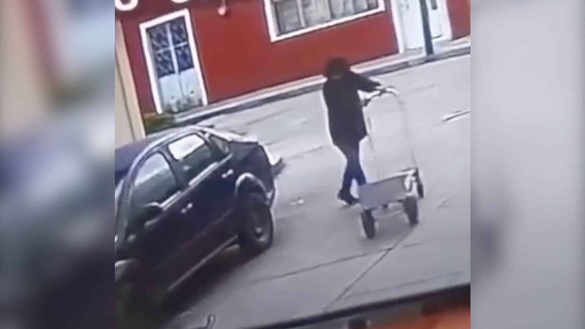Robo Diablito Carrito Carga Tienda Departamental Rafael Lara Grajales Puebla