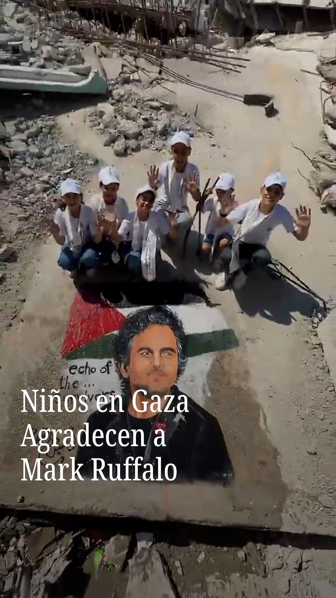 Niños en Gaza Agradecen a Mark Ruffalo
