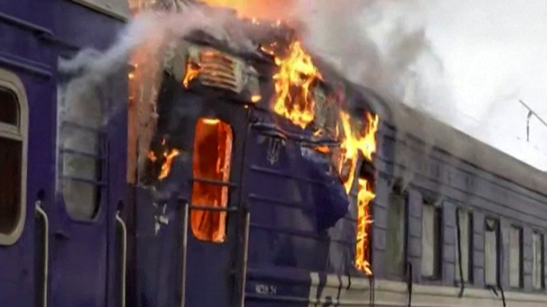 Dron Ruso Ataca Tren Ucraniano