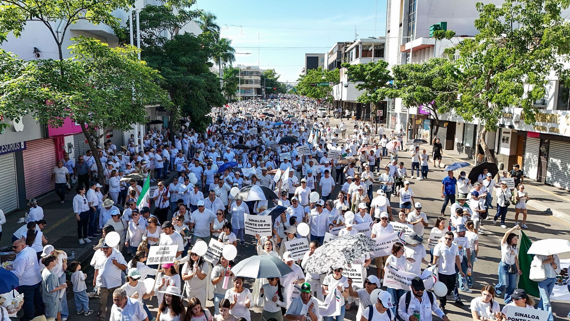 Cientos Marchan por la Paz y Exigen Frenar la Violencia en Culiacán