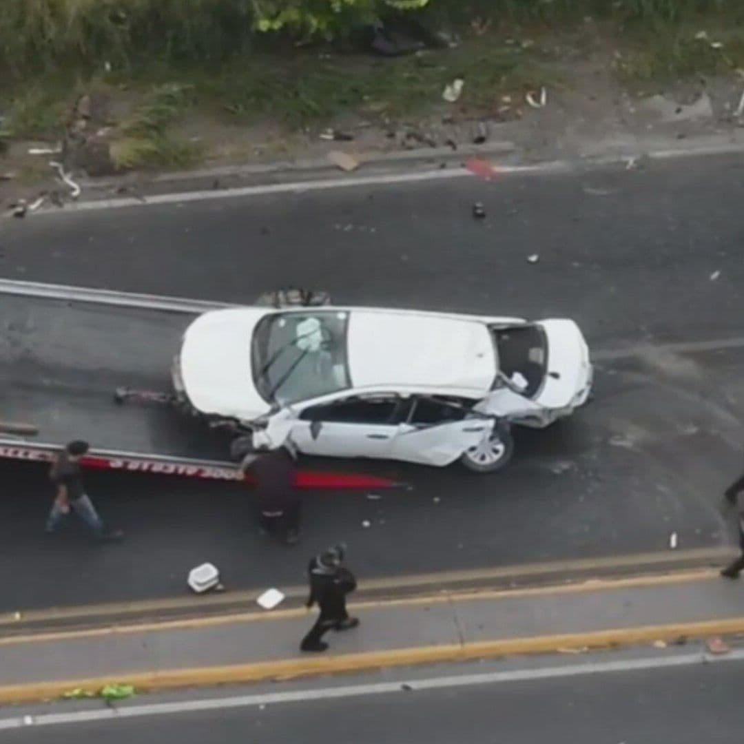 Chocan Policías con Auto en Carretera a Laredo en Escobedo, NL; Hay Dos Heridos