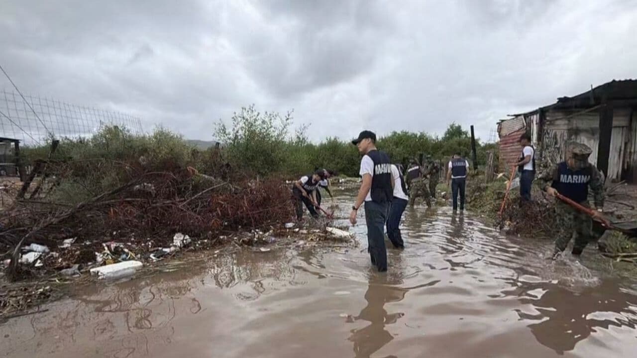 Marina Activa Plan de Auxilio Para Atender Afectados por Lluvias en Empalme, Sonora