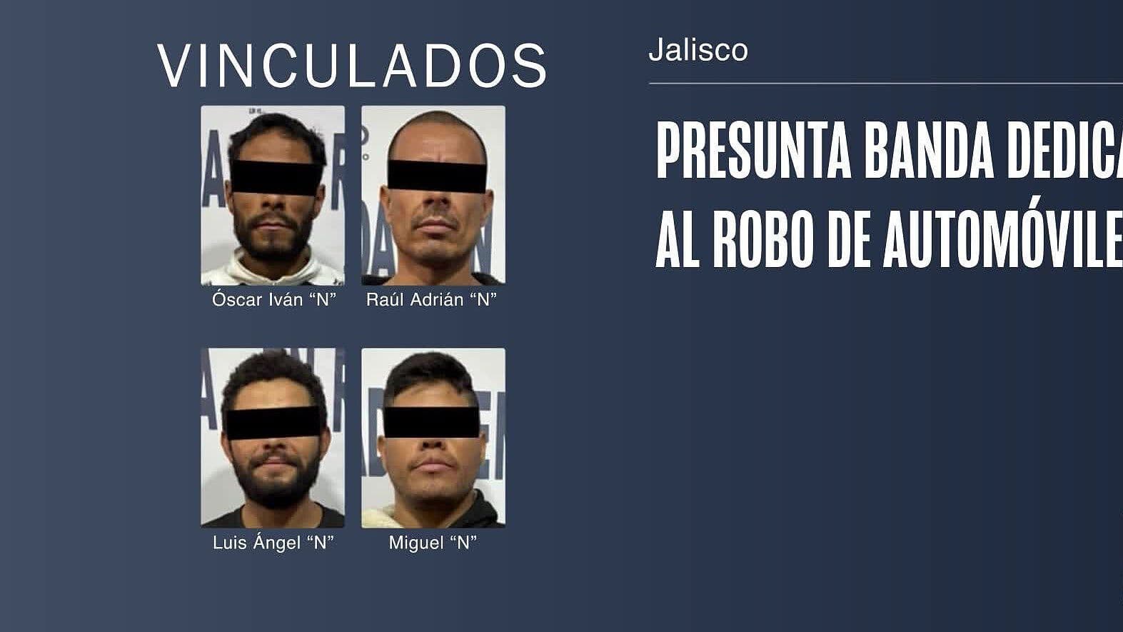 Vinculan a Proceso 4 Sujetos Robacoches de Durango que Operaban en Jalisco