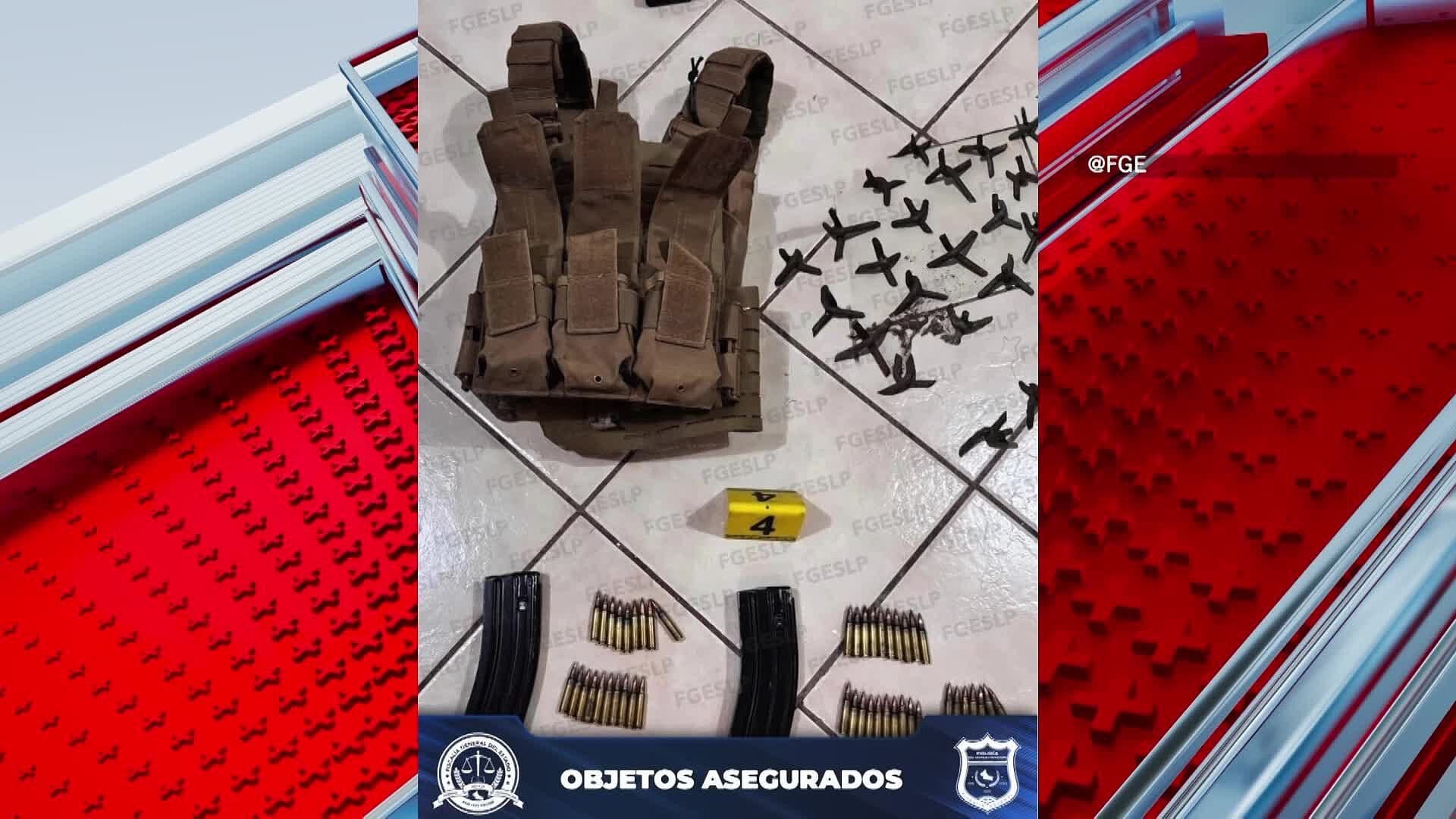 Aseguran Armas, Cartuchos y Ponchallantas Durante Cateo en Matehuala, SLP