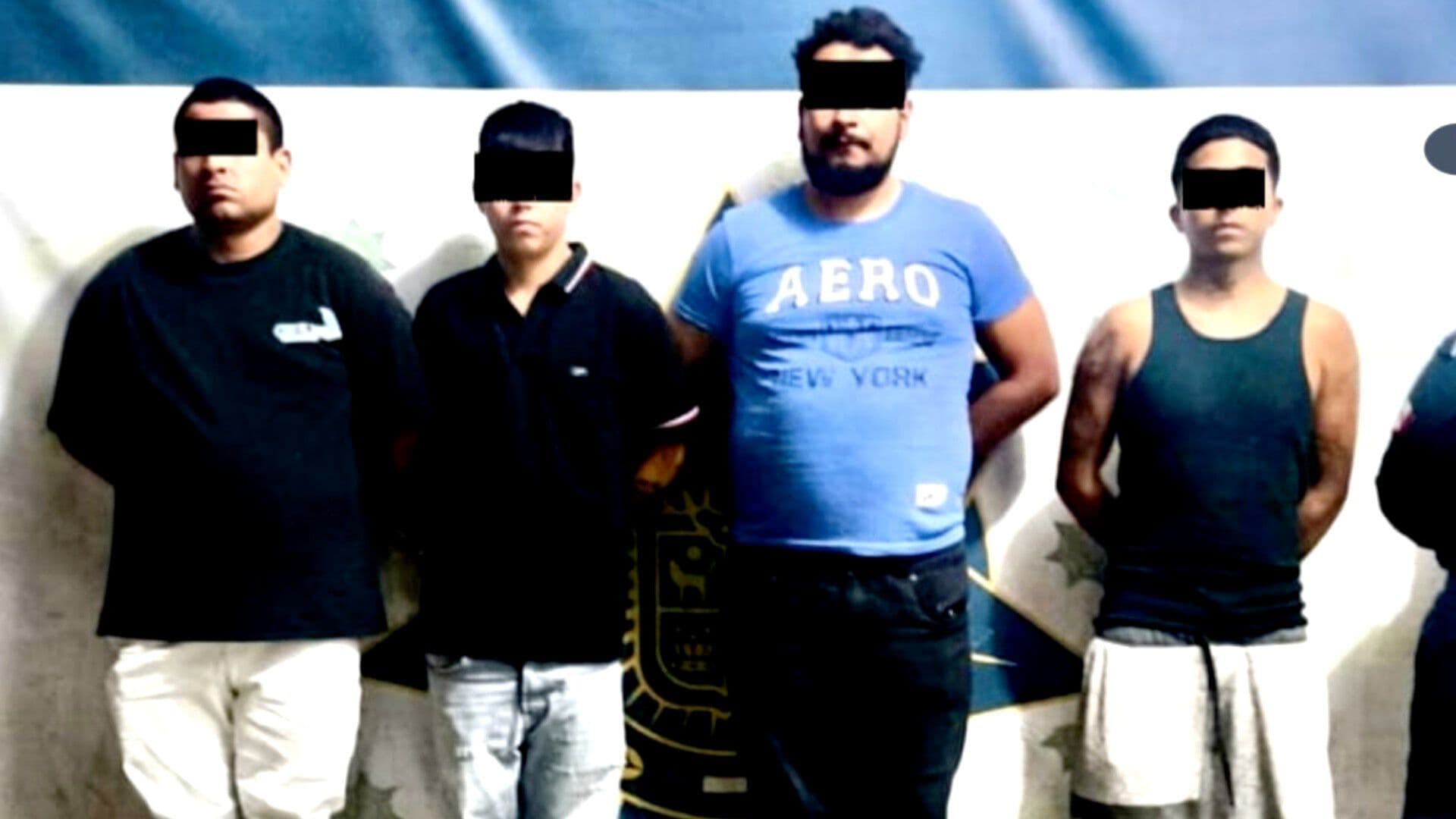 Detienen a Cuatro Hombres por Asalto en Plaza en Guadalupe, Nuevo León