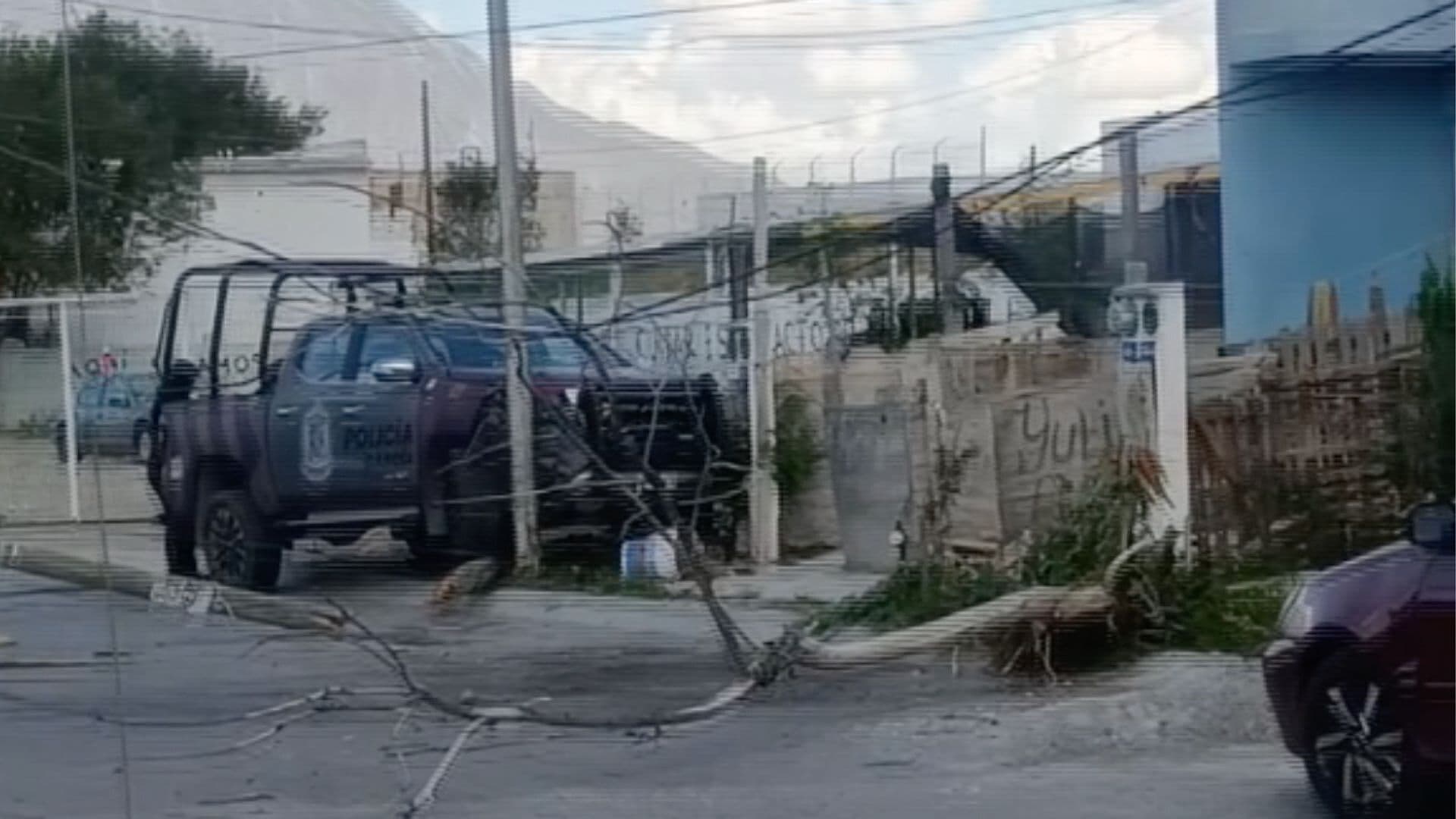 Patrulla Jala Cables, Choca con Poste y se Estrella con Árbol en García, NL