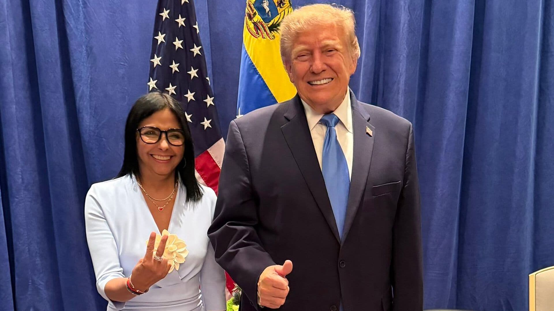 Donald Trump Se Reúne en Nueva York con Delcy Rodríguez