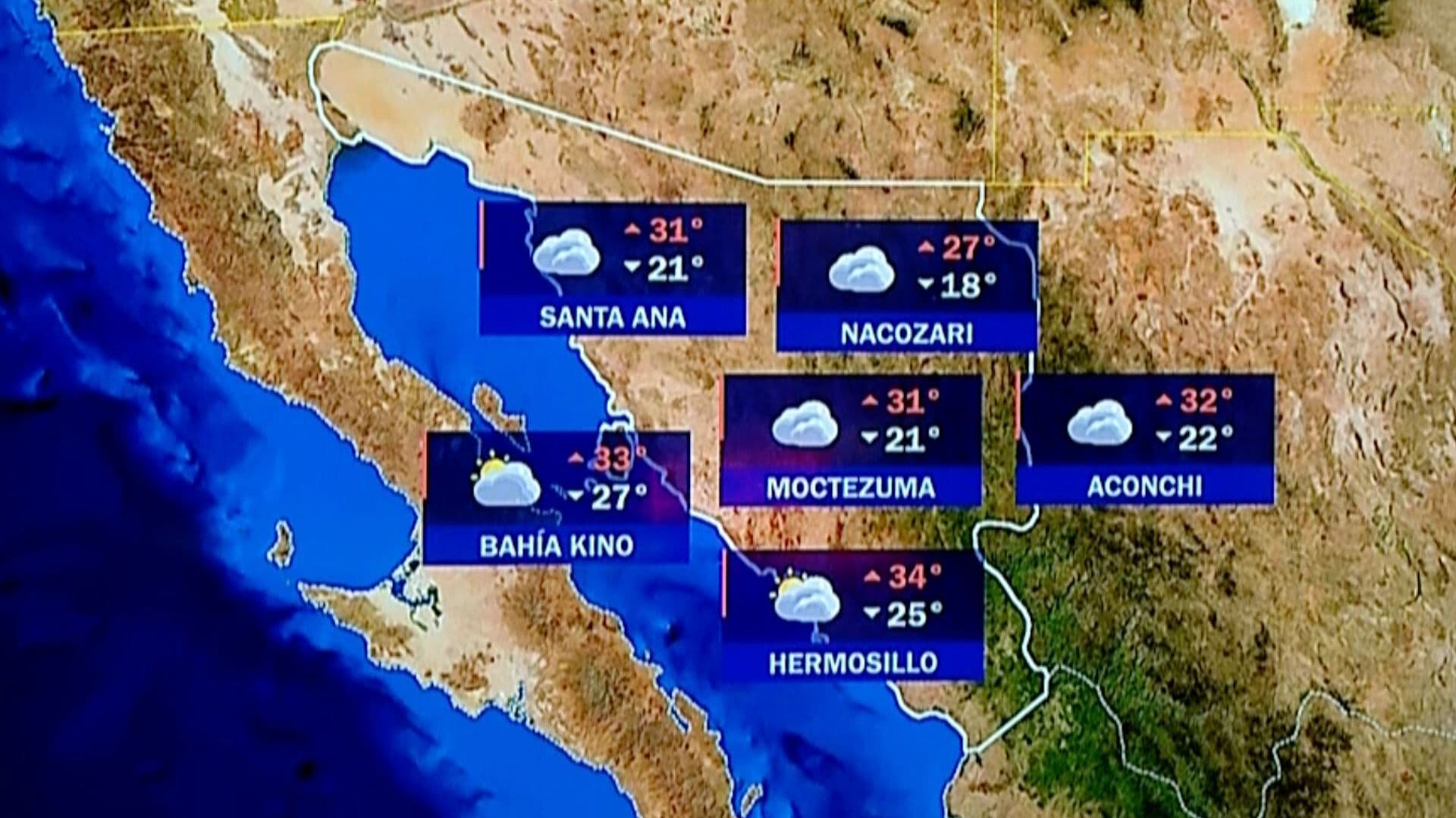 Pronóstico del Clima en Municipios de Sonora