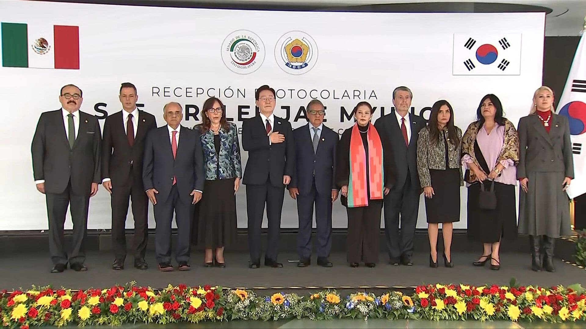 Senado Recibe al Presidente de Corea del Sur en Visita Oficial a México