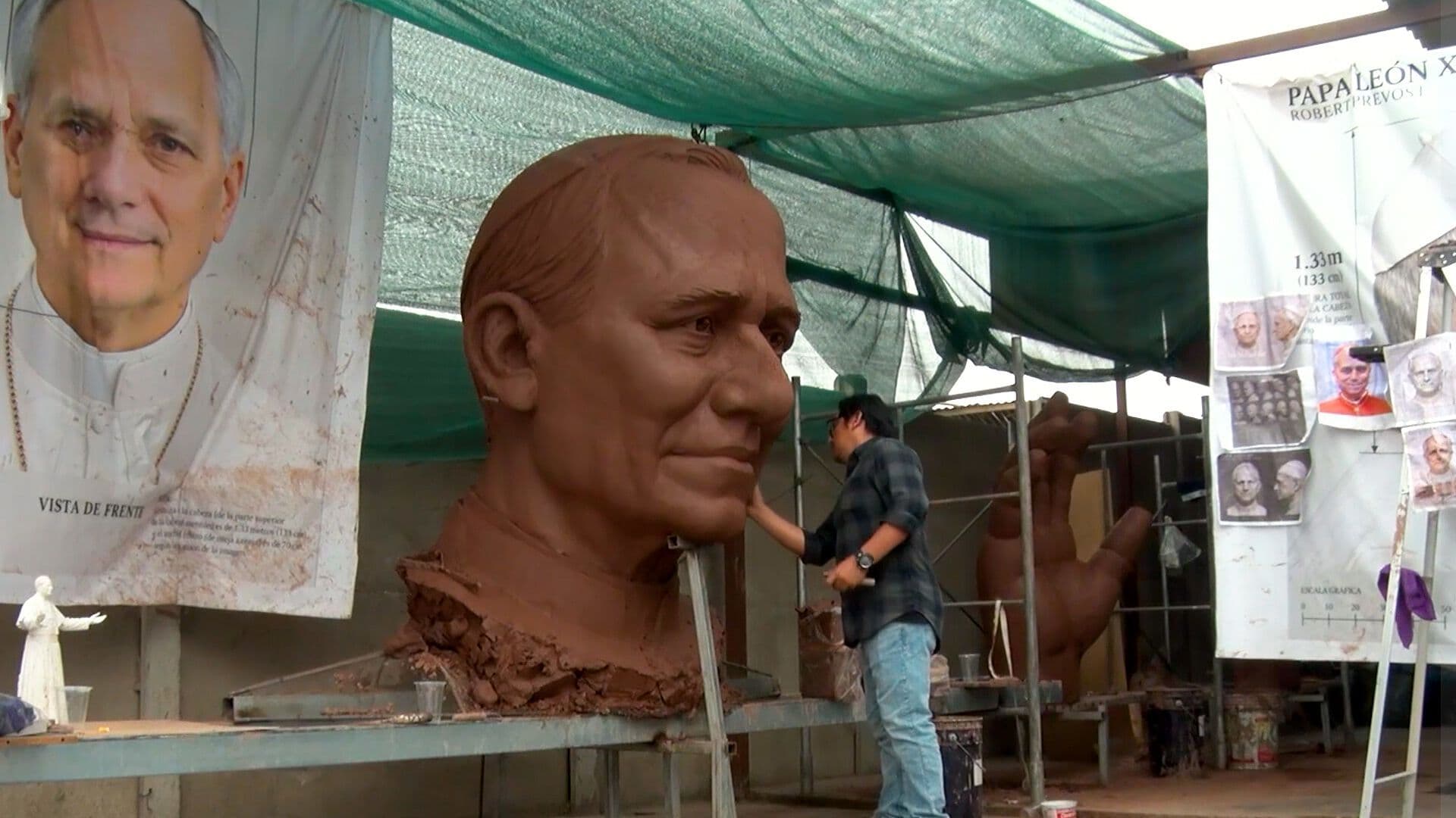 Preparan Escultura de 14 Metros del Papa León XIV