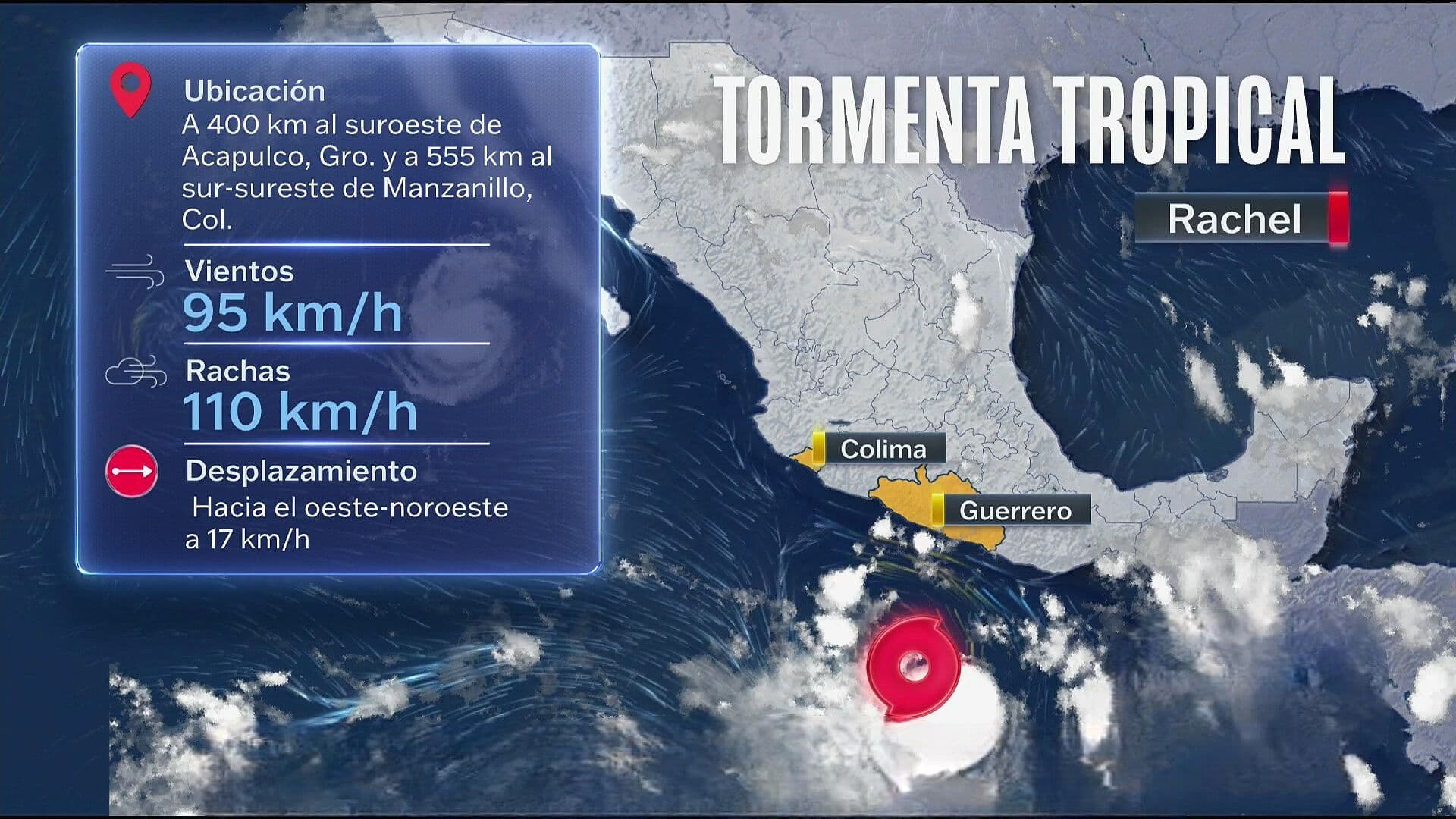 Tormenta Tropical Rachel: Esta es su Ubicación Actual y Trayectoria